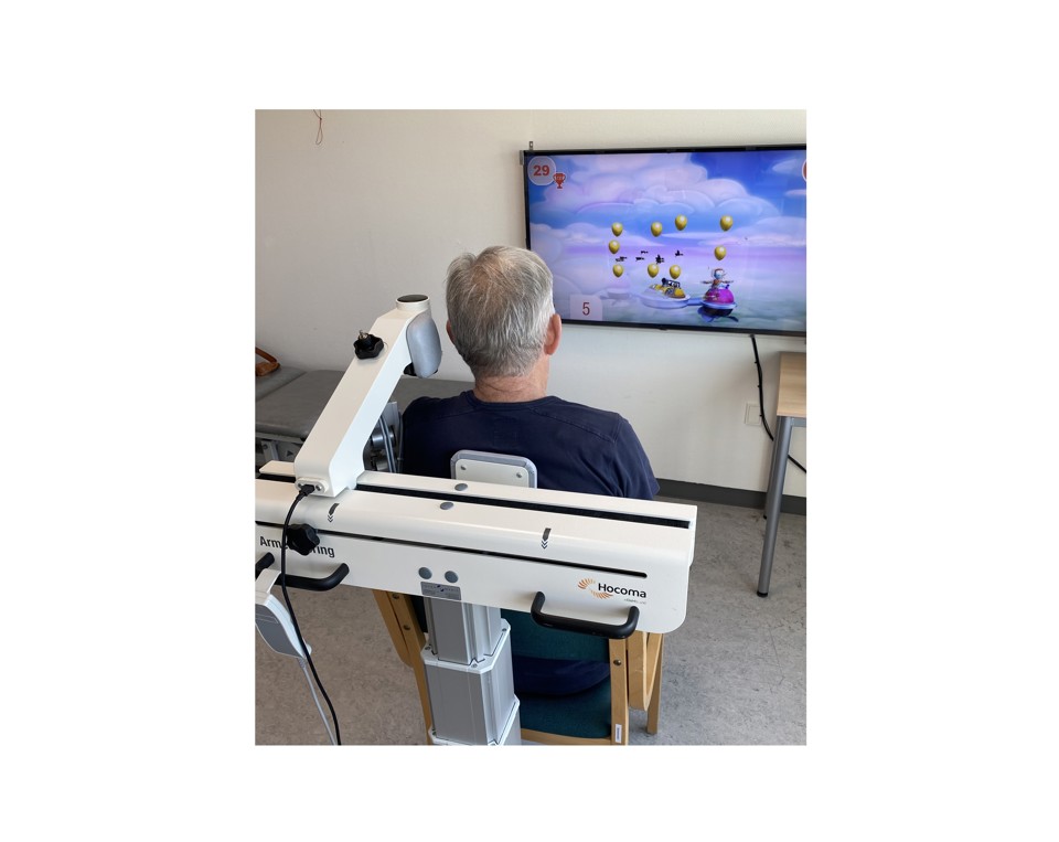 Rehabiliteringsbehandling på en stue på Hjerne- og Nervesygdomme, Grindsted Sygehus