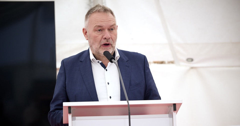 Regionsrådsformand Bo Libergren, Region Syddanmark, fra talerstolen, Foto: Robert Wengler