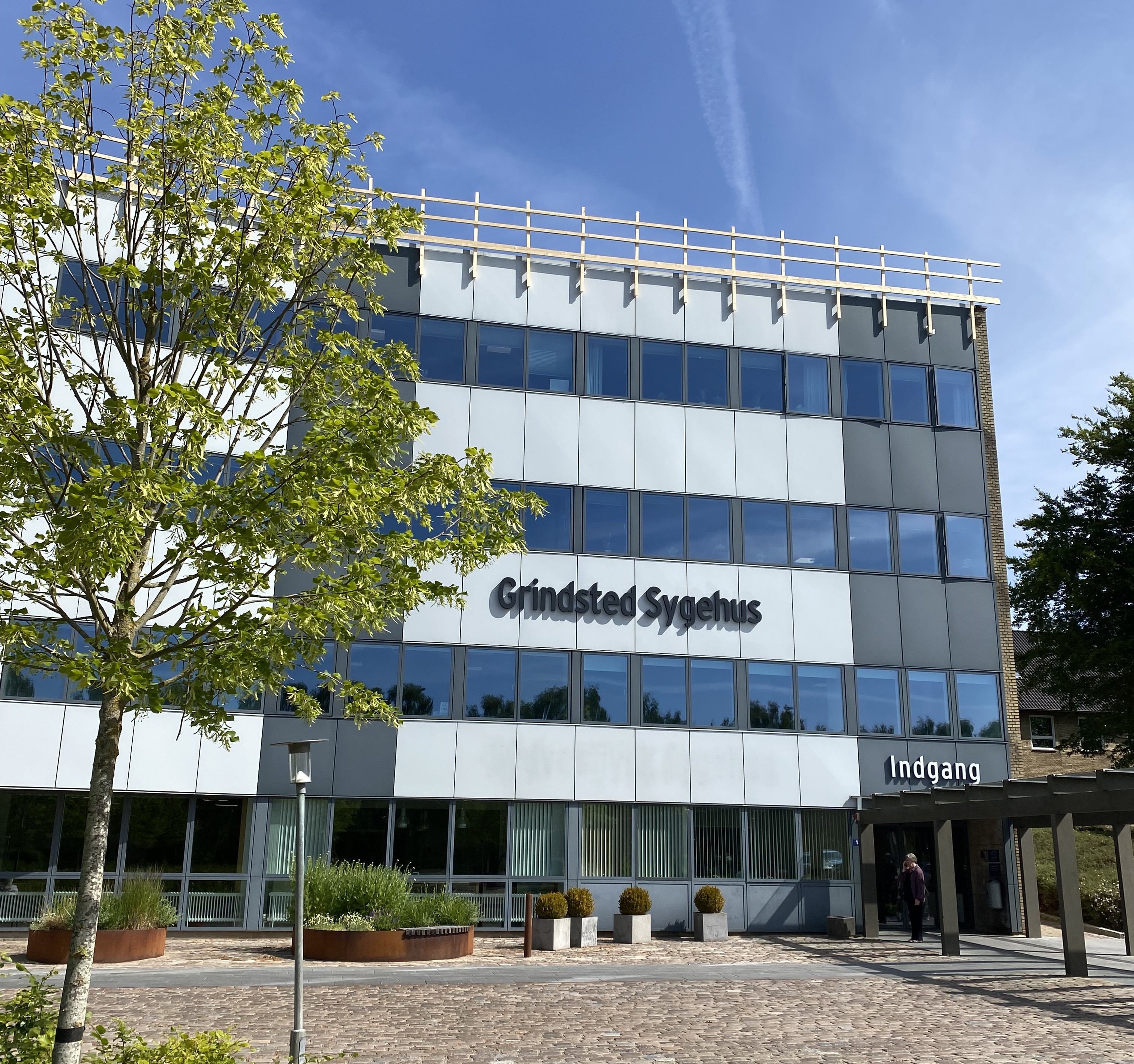 Indgangen til Grindsted Sygehus