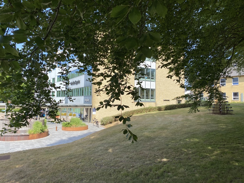 Omgivelserne omkring Grindsted Sygehus